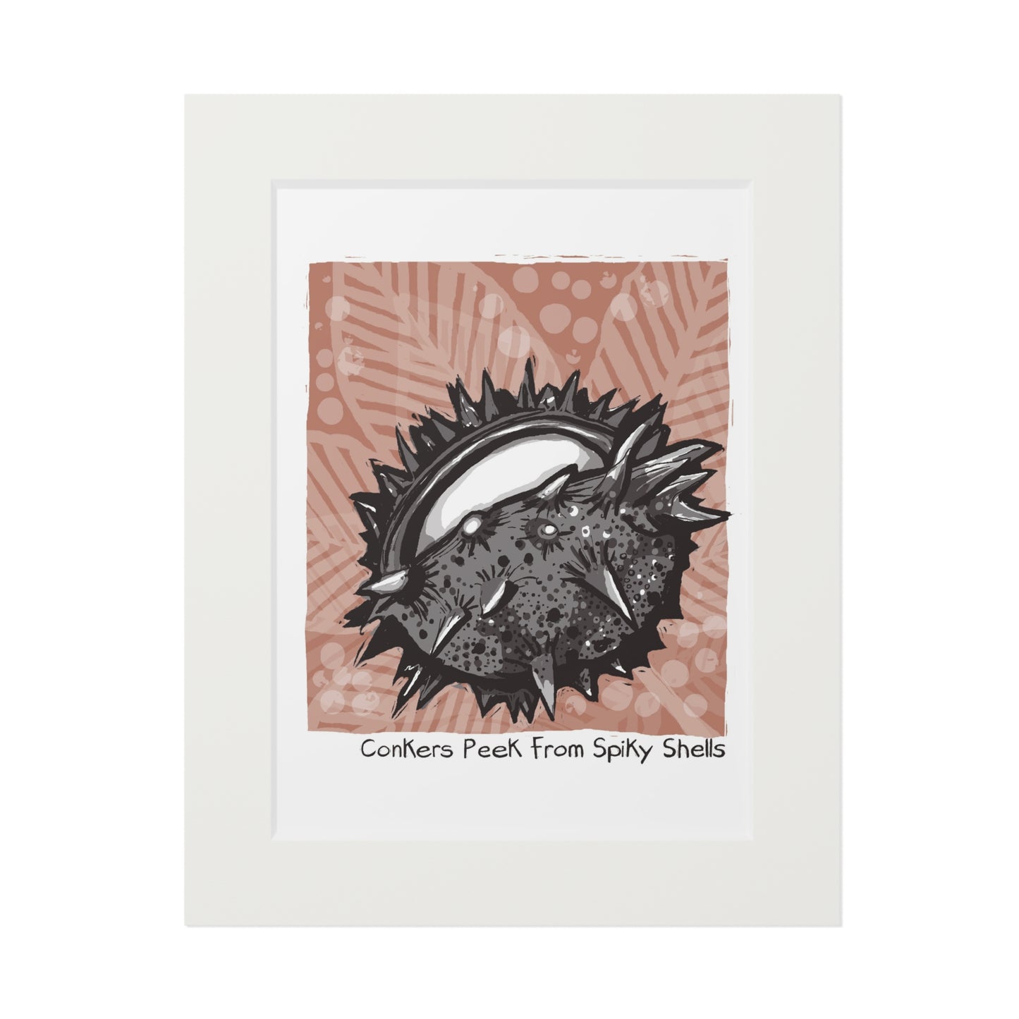 Conkers Peek From Spiky Shells Fine Art Print