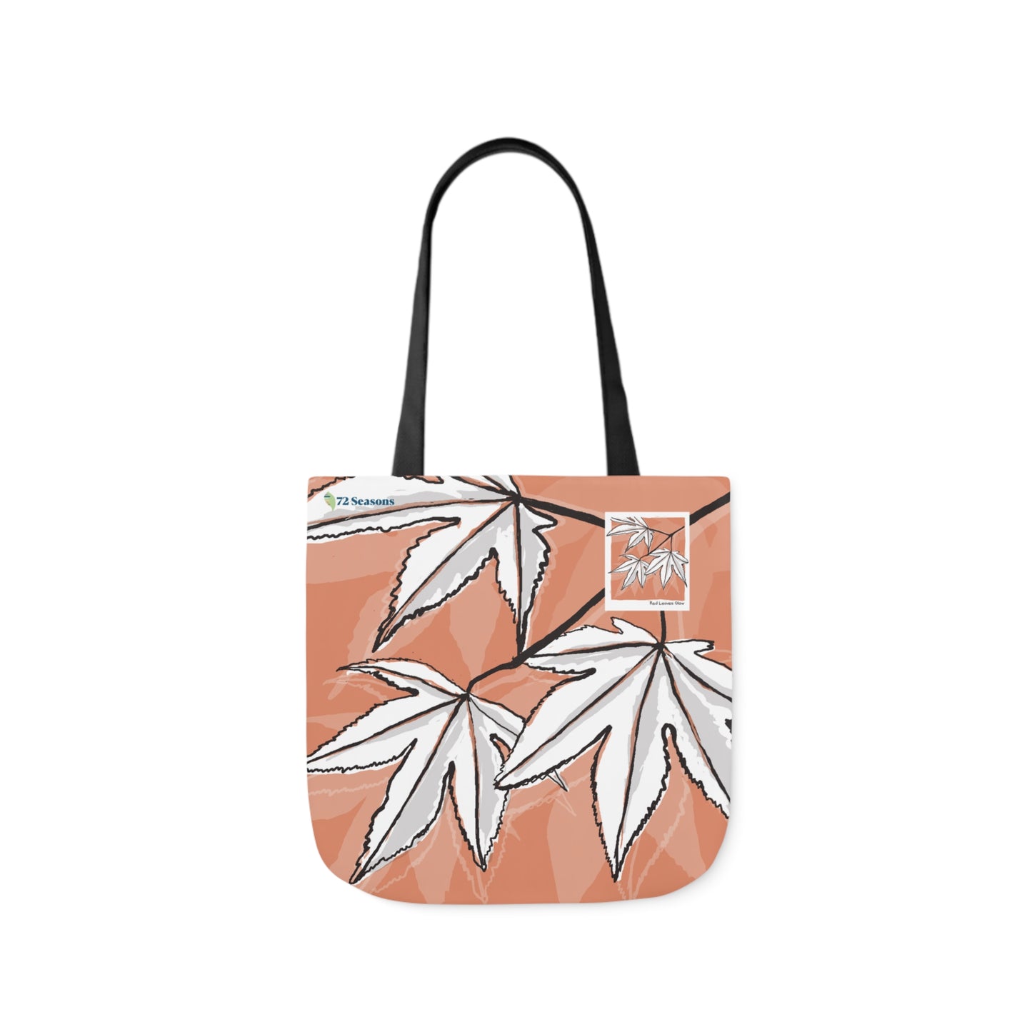 Red Leaves Glow Canvas Tote Bag