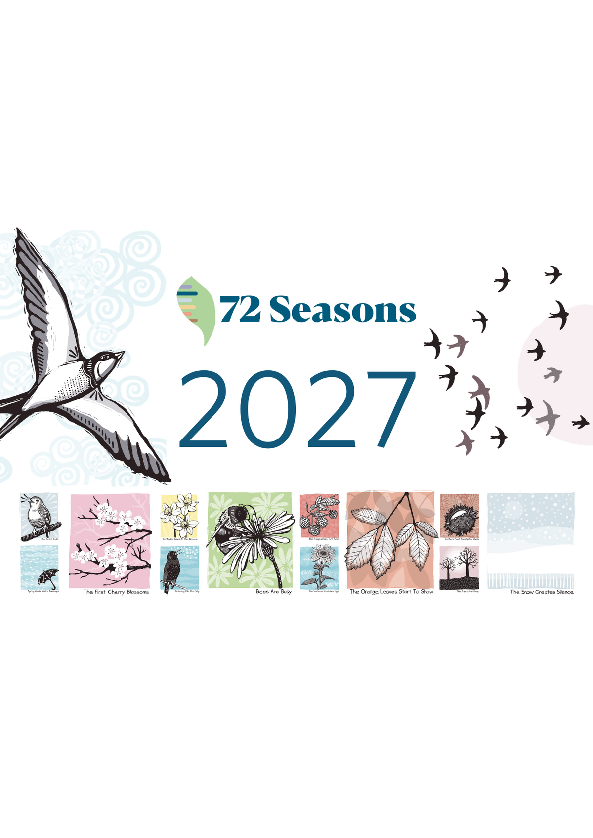 72 Seasons 2027 Wall Calendar – A4 Landscape.