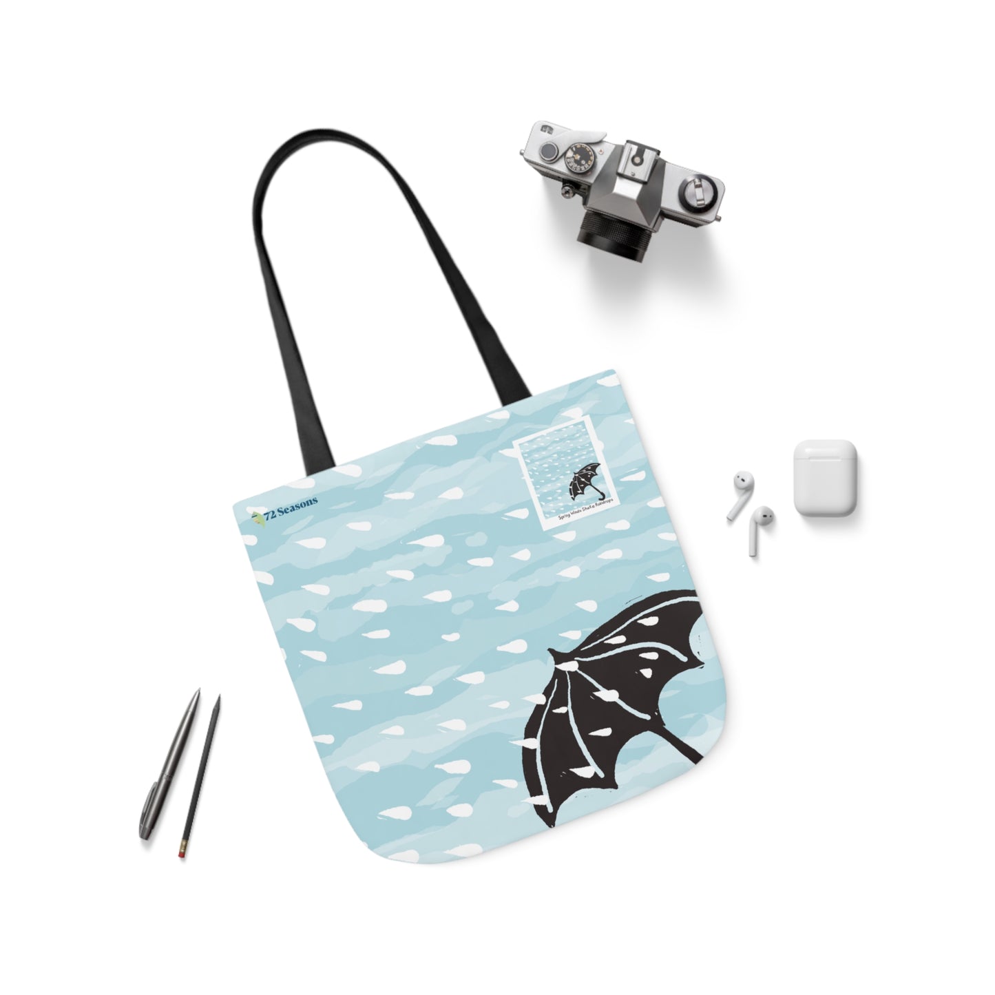 Spring Winds Shake Raindrops Canvas Tote Bag