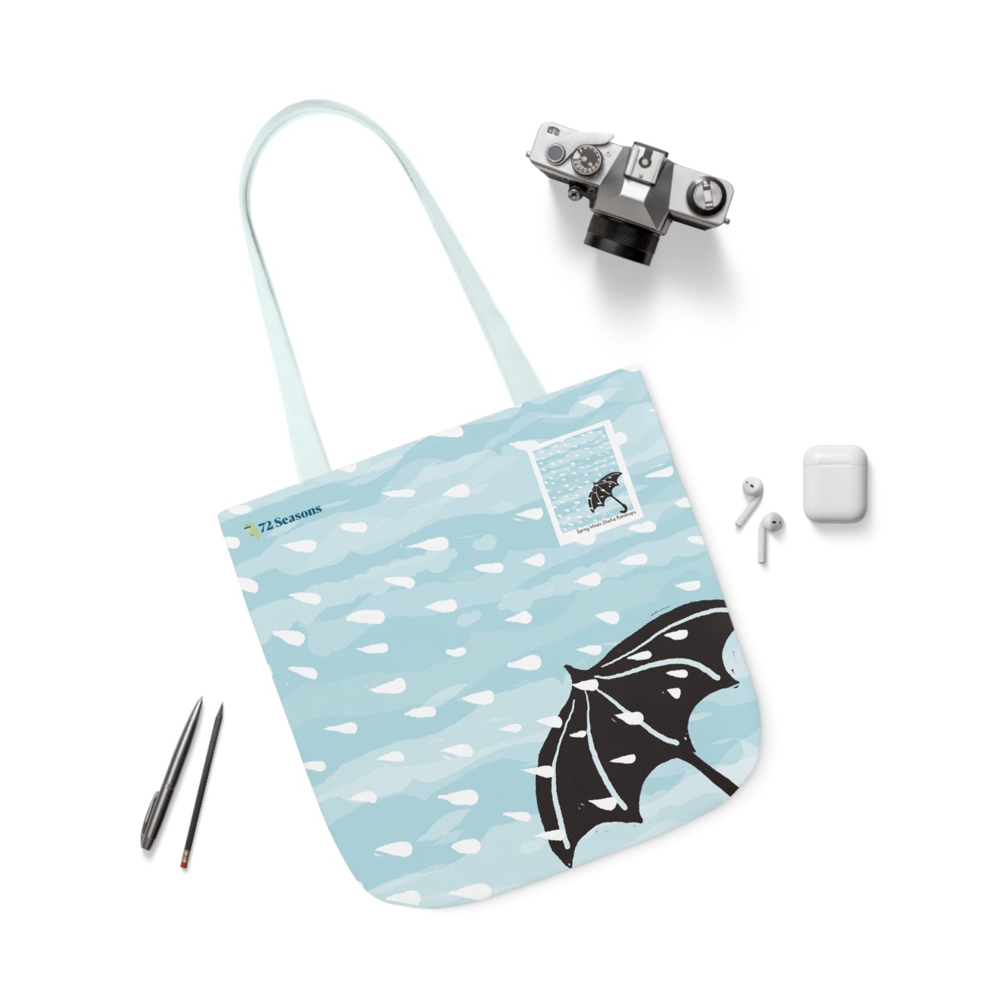 Spring Winds Shake Raindrops Canvas Tote Bag