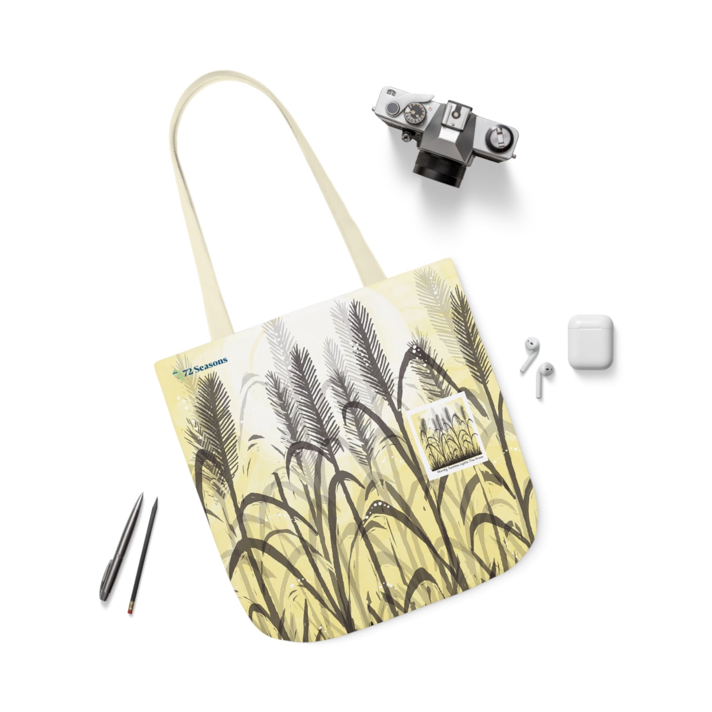 Morning Sunshine Lights the Grass Canvas Tote Bag