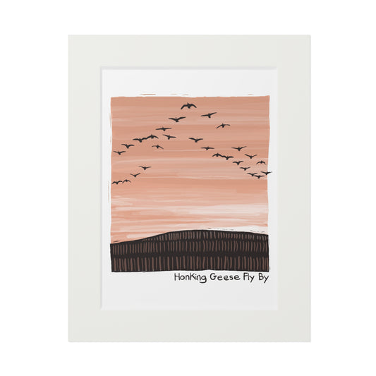 Honking Geese Fly By Fine Art Print