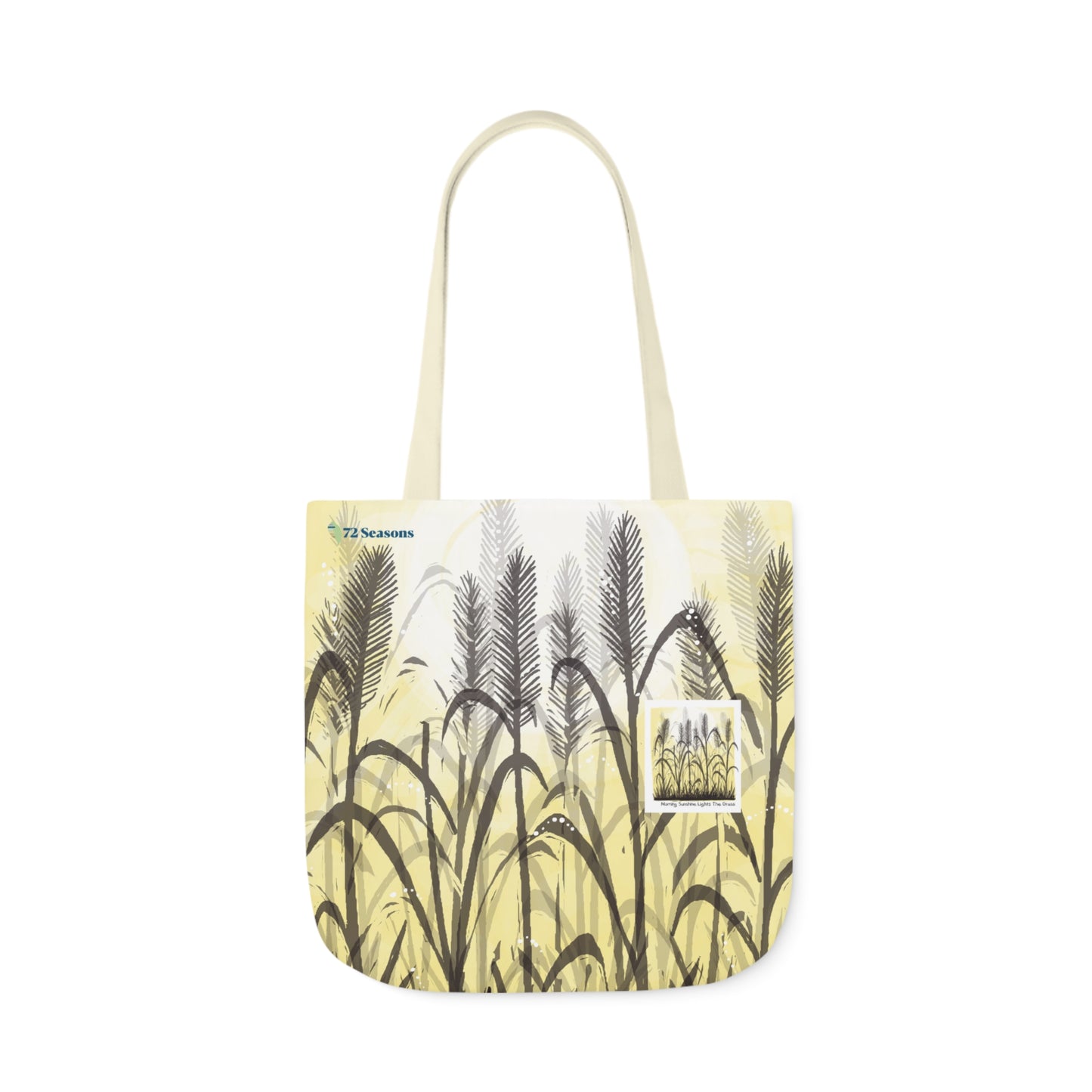 Morning Sunshine Lights the Grass Canvas Tote Bag