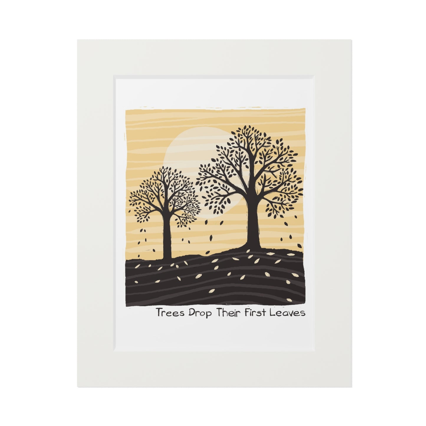 Trees Drop Their First Leaves Fine Art Print