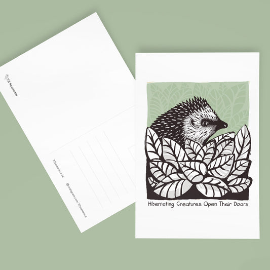 Hibernating Creatures Open Their Doors postcard