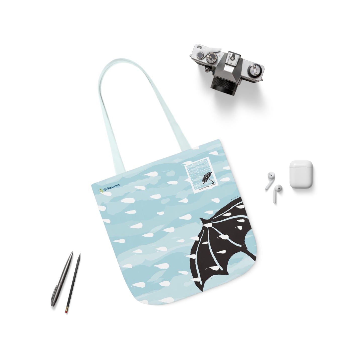 Spring Winds Shake Raindrops Canvas Tote Bag