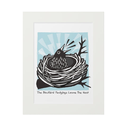 The Blackbird Fledglings Leave The Nest Fine Art Print