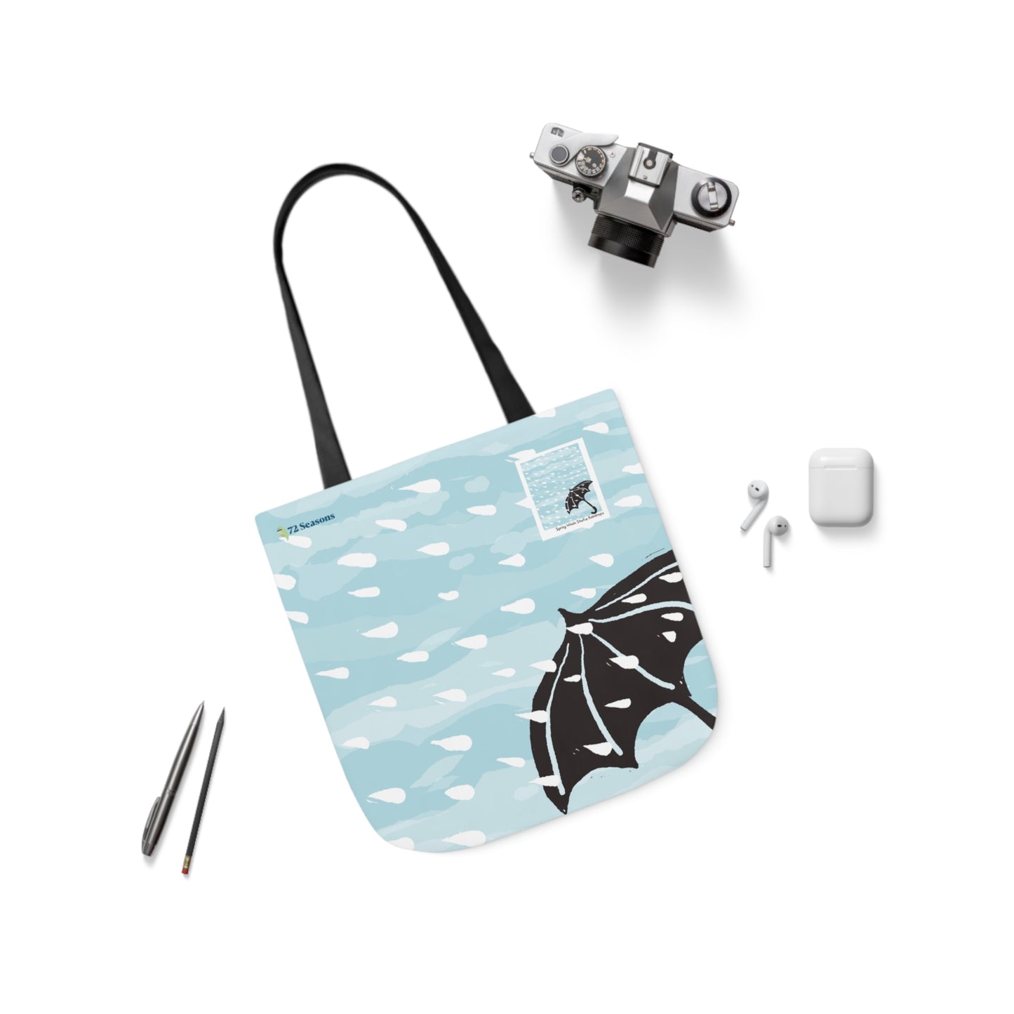 Spring Winds Shake Raindrops Canvas Tote Bag