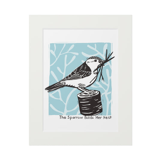 The Sparrow Builds Her Nest Fine Art Print