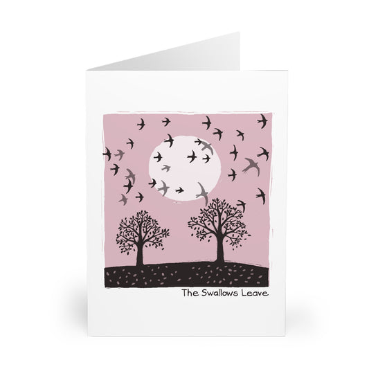 The Swallows Leave greeting card (5 pack)