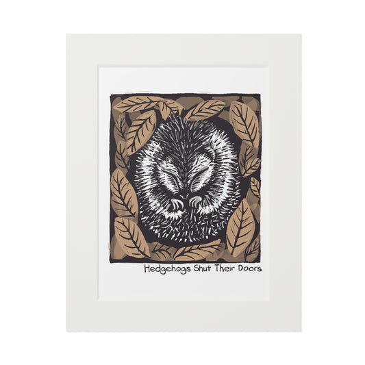 Hedgehogs Shut Their Doors Fine Art Print