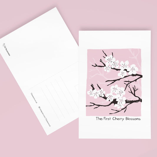 The First Cherry Blossoms postcard