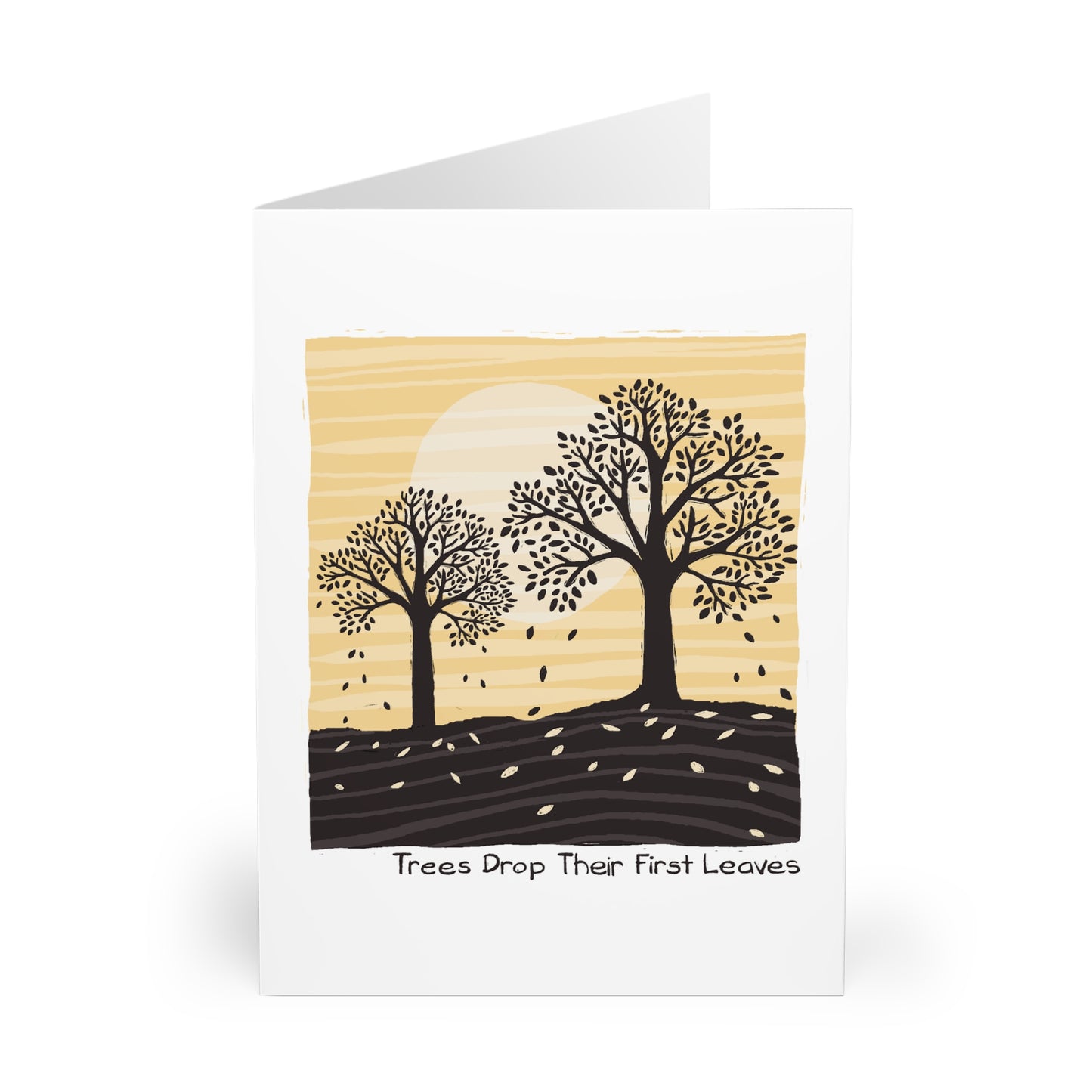 Trees Drop Their First Leaves greeting card (5 pack)