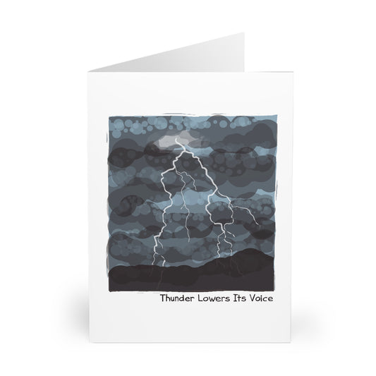 Thunder Lowers Its Voice greeting card (5 pack)