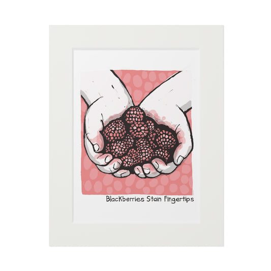 Blackberries Stain Fingertips Fine Art Print