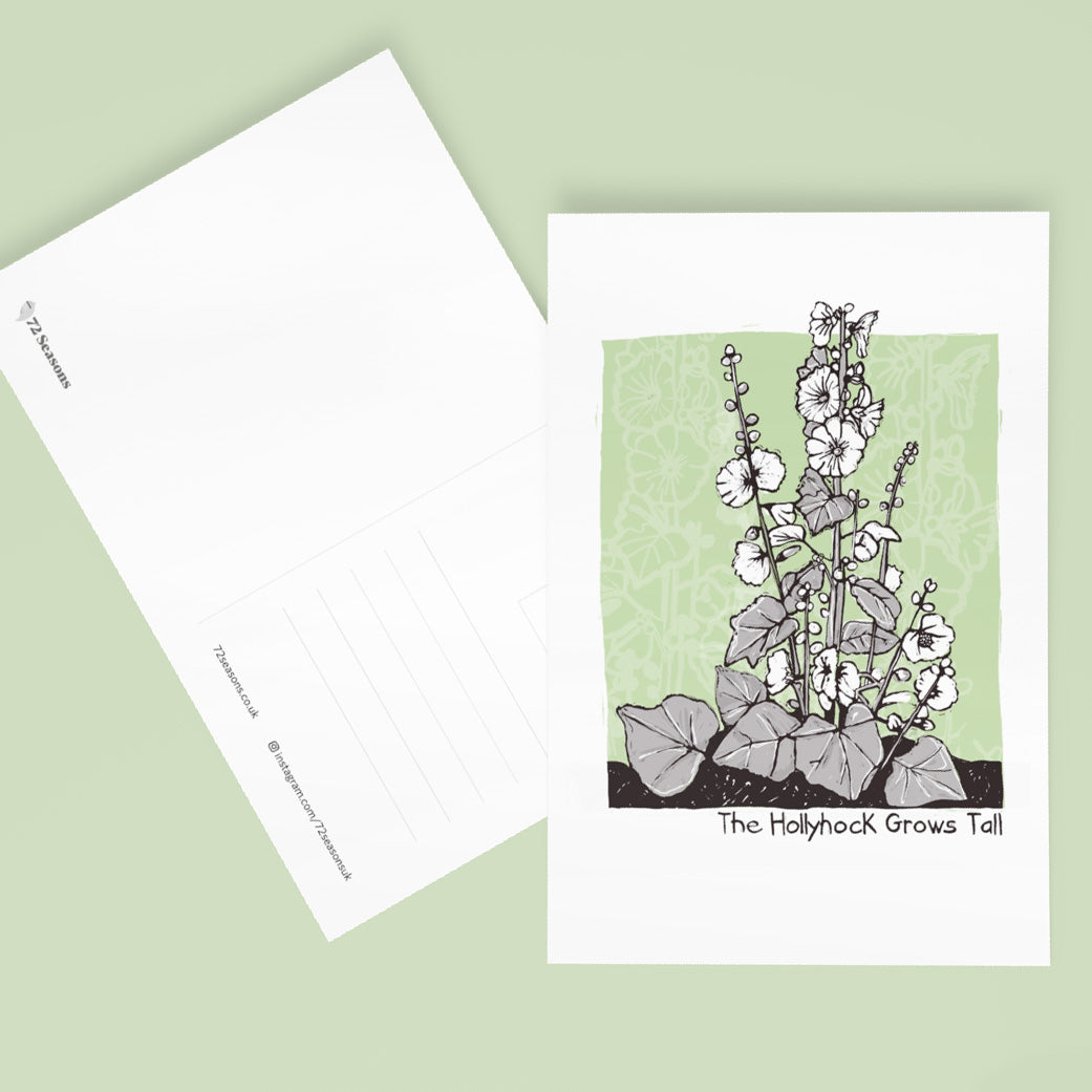 The Hollyhock Grows Tall postcard