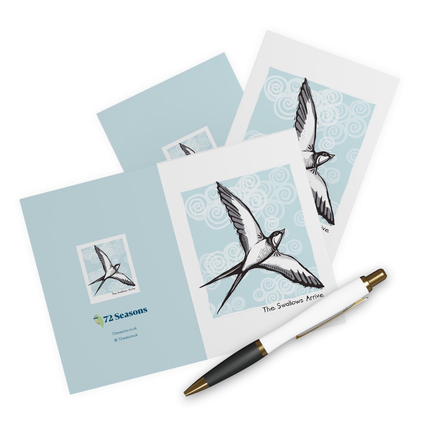 The Swallows Arrive greeting card (5 pack)