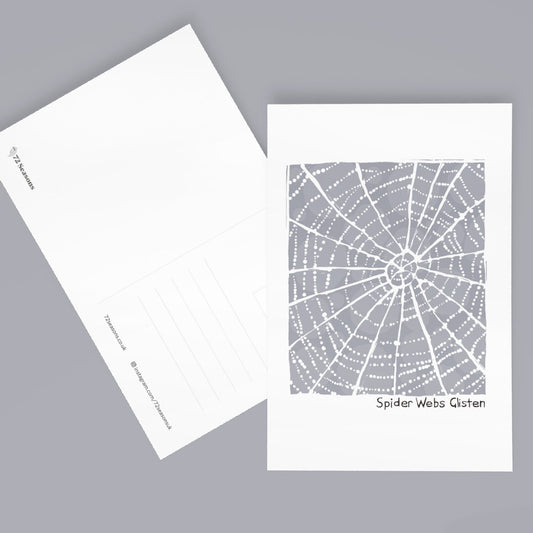 Spider Webs Glisten postcard