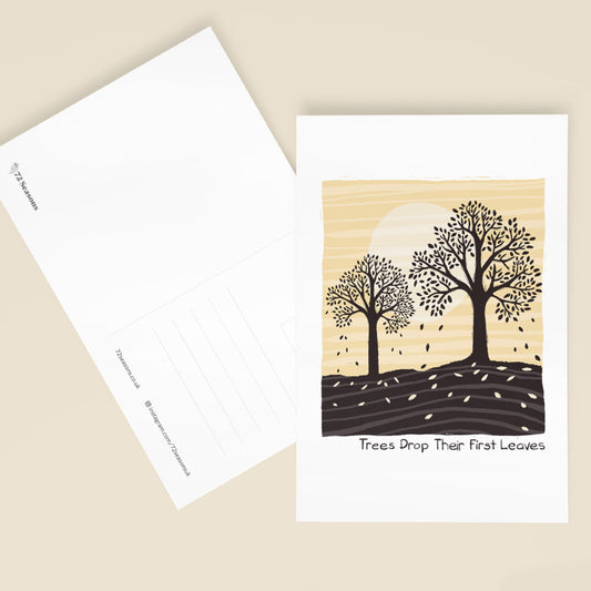 Trees Drop Their First Leaves postcard