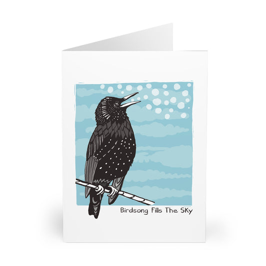 Birdsong Fills The Sky greeting card (5 pack)