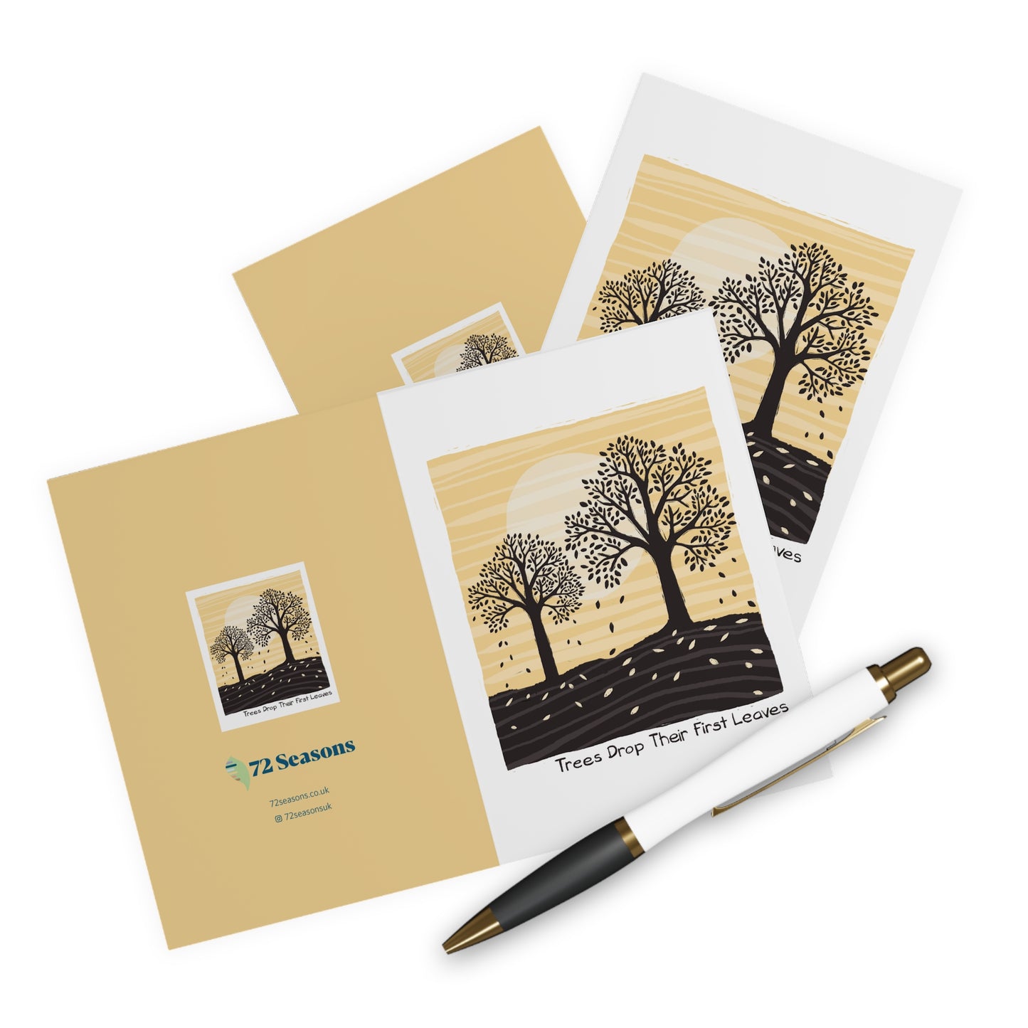 Trees Drop Their First Leaves greeting card (5 pack)