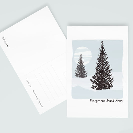 Evergreens Stand Alone postcard