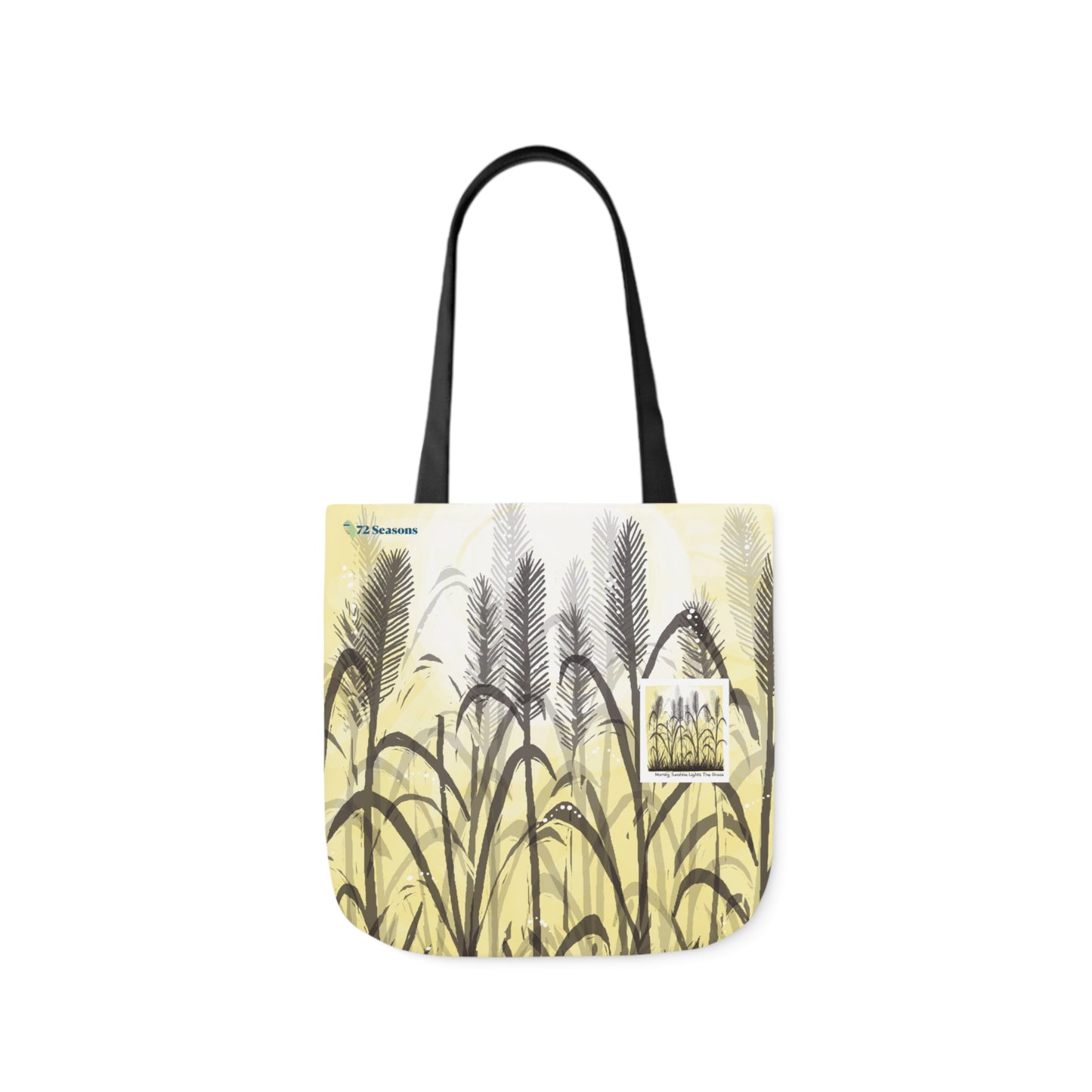 Morning Sunshine Lights the Grass Canvas Tote Bag