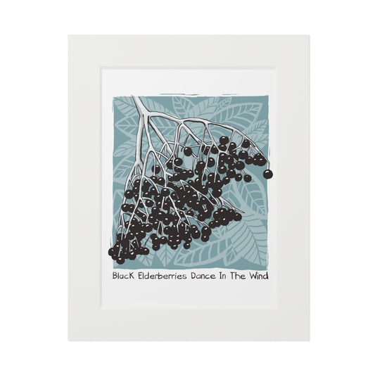 Black Elderberries Dance In The Wind Fine Art Print