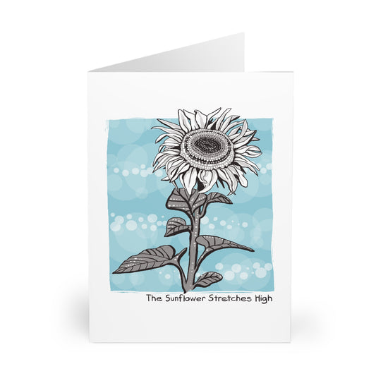 The Sunflower Stretches High greeting card (5 pack)